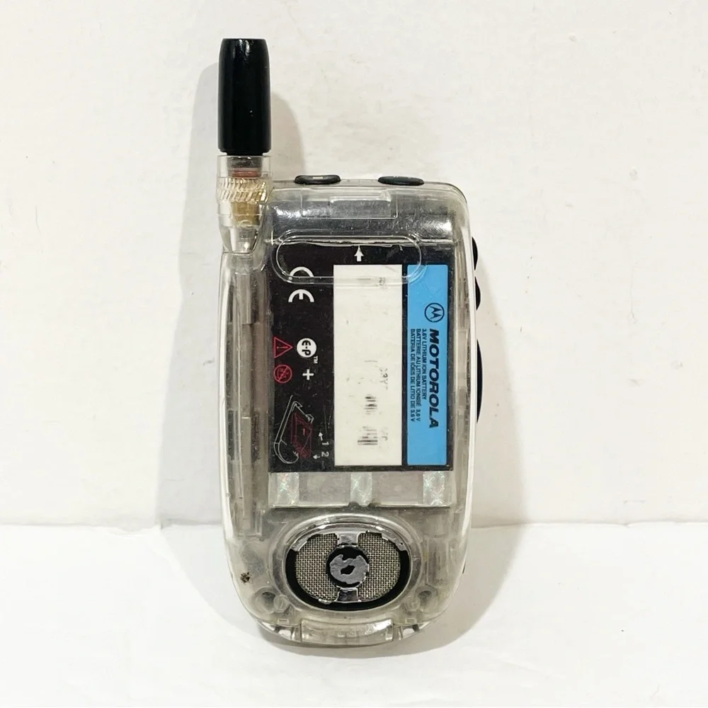 Nextel i95 Limited Edition Clear Transparent Flip Cell‎ Phone UNTESTED NO CORDS